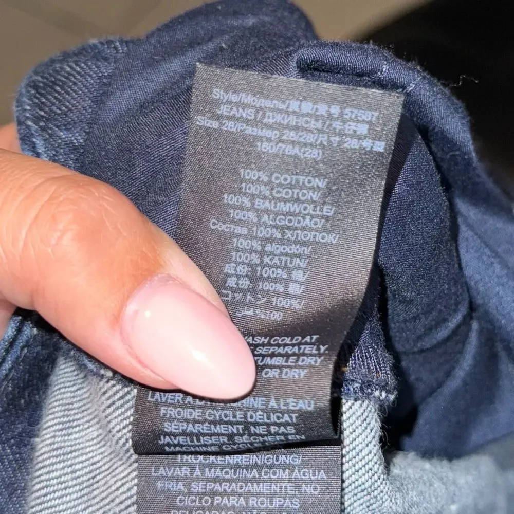 Tory Burch Cropped Flare Jeans in Resin Rinse Size 28 - Picture 6 of 7